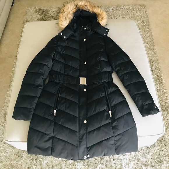 tommy hilfiger maxi puffer coat